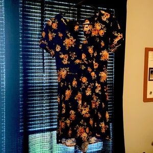 Blue/floral romper